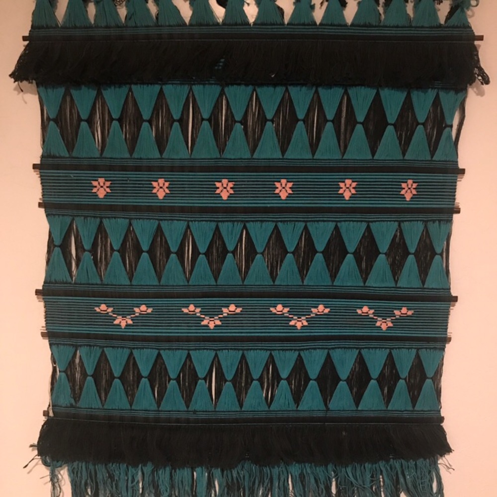 Large vintage woven wall hanging